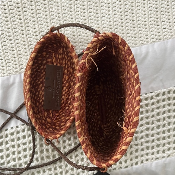 Helen Kaminski Tan and Brown Woven Crossbody Bag - Picture 5 of 8